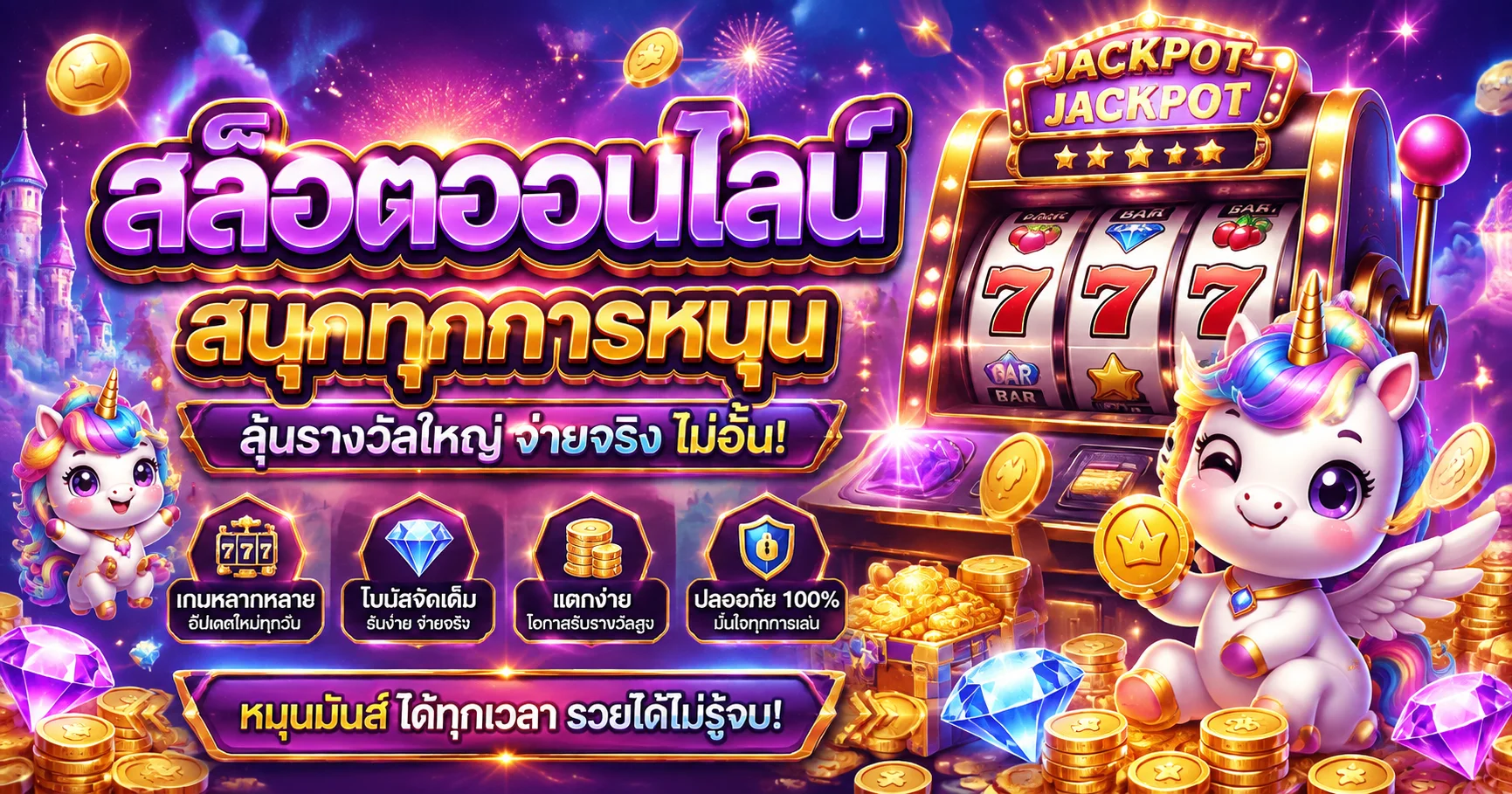 UNIKORN168 ทางเข้าเว็บตรง สล็อต คาสิโน สมัครฟรี